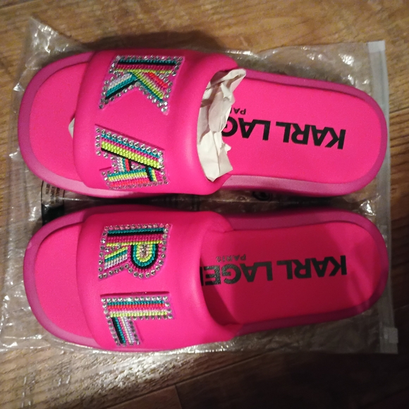 Karl Lagerfeld Opal Slip-on Platform Sandals - Picture 9 of 12